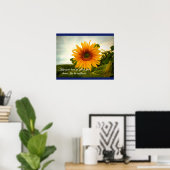 Happy Sunflower Personalisiert Poster (Heimbüro)