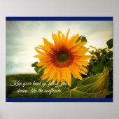 Happy Sunflower Personalisiert Poster (Vorne)