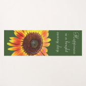 Happy Sunflower Quote Yoga Mat Yogamatte (Vorderseite (Horizontal))