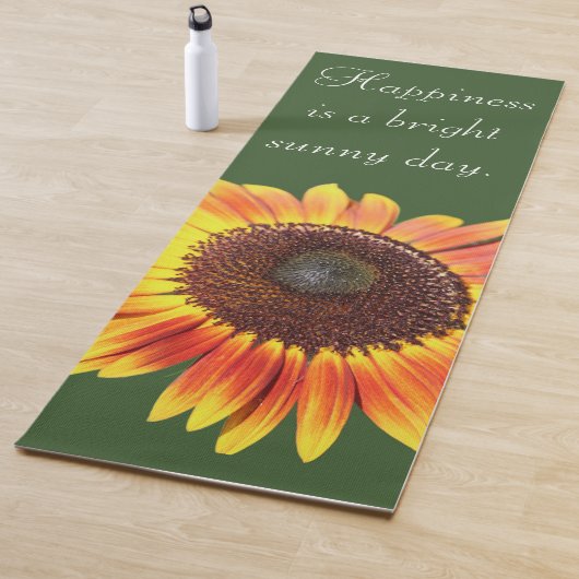 Happy Sunflower Quote Yoga Mat Yogamatte (Beispiel)