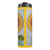 Happy Sunflower Yellow Orange Thermosbecher (Vorderseite)