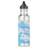 Happy Sunny Clouds Background Scenery Trinkflasche (Links)