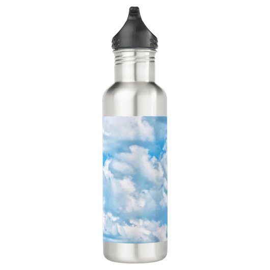 Happy Sunny Clouds Background Scenery Trinkflasche (Rechts)