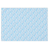 Happy Sunny Clouds Blauer Hintergrund Tischdecke (Vorderseite (Horizontal))