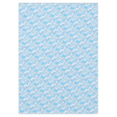 Happy Sunny Clouds Blauer Hintergrund Tischdecke (Vorderseite)