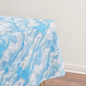 Happy Sunny Clouds Blauer Hintergrund Tischdecke (Beispiel)