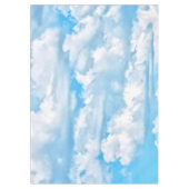 Happy Sunny Clouds Blauer Hintergrund Tischdecke (Vorderseite)