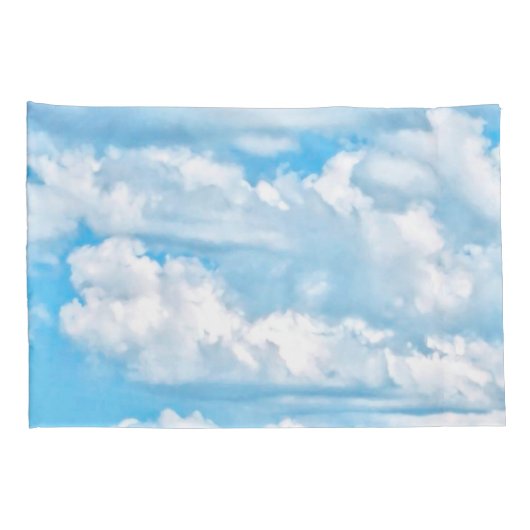 Happy Sunny Clouds Deco Kissenbezug (Rückseite-Rechts)