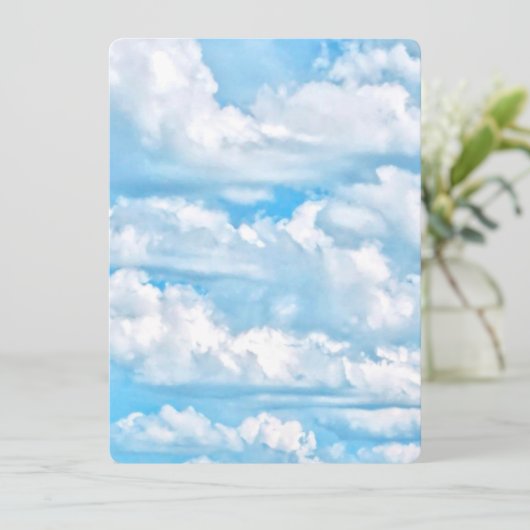 Happy Sunny Clouds Hintergrund (Stehend Vorderseite)