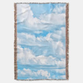 Happy Sunny Clouds Light Blue Sky Hintergrund Decke (Vorderseite Vertikal)