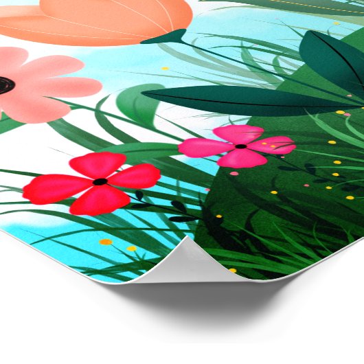 Happy Sunny Garden Poster (Ecke)