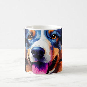 Happy Sunny Puppy Watercolor Kaffeetasse