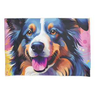 Happy Sunny Puppy Watercolor Kissenbezug