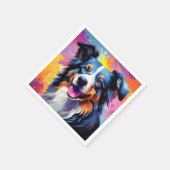 Happy Sunny Puppy Watercolor Serviette (Ecke)