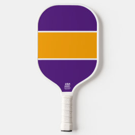 Happy Sunny Wide Yellow Strip Lila Hintergrund Pickleball Schläger