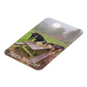 Happy Sunset Goats Birthday Magnet (Linke Seite)