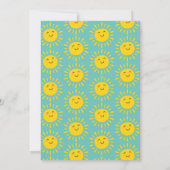 Happy Sunshine 1. Geburtstag Party Foto Einladung (Rückseite)