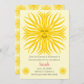 Happy Sunshine Birthday Einladung (Vorne/Hinten)