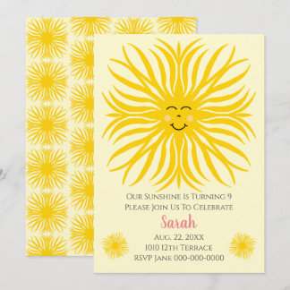 Happy Sunshine Birthday Einladung
