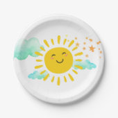 Happy Sunshine Birthday Party Pappteller (Vorderseite)