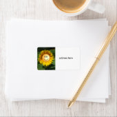 Happy Sunshine Blume Adressaufkleber (Insitu)