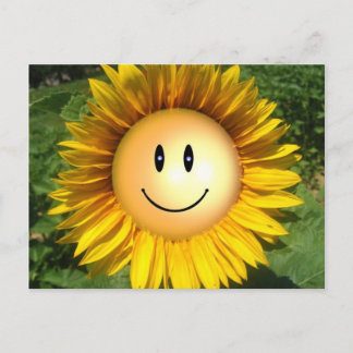 Happy Sunshine Blume Postkarte