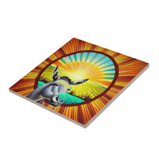 Happy Sunshine Donkey Fliese