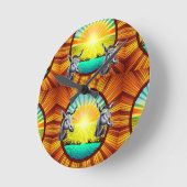 Happy Sunshine Donkey Runde Wanduhr (Winkel)