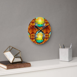 Happy Sunshine Donkey Runde Wanduhr