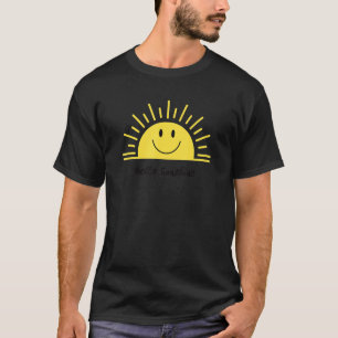 Happy Sunshine Niedlich Gelb Lächeln Gesicht Sonne T-Shirt