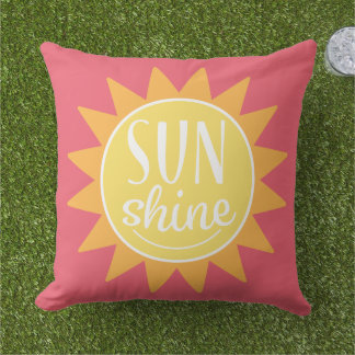 Happy Sunshine Pink und Gelb Kissen