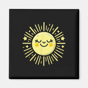 Happy Sunshine Summer Vacacation Sun Magnet
