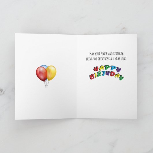 Happy Super Birthday - Junge Karte (Innenseite)