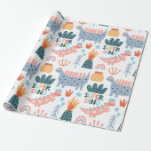 Happy Super Dino Geschenkpapier (Ungerollt)