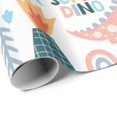 Happy Super Dino Geschenkpapier (Rolleneckpunkt)