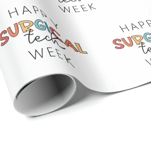 Happy Surgical Tech Week Geschenkpapier (Rolleneckpunkt)