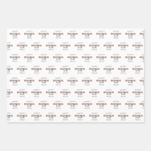 Happy Surgical Tech Week Geschenkpapier Set (Vorderseite 3)