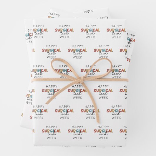 Happy Surgical Tech Week Geschenkpapier Set (Beispiel)