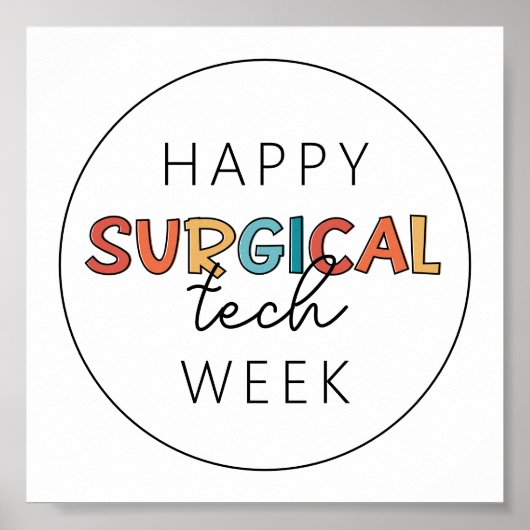 Happy Surgical Tech Week Poster (Vorne)