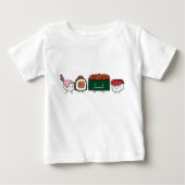 Happy Sushi Brothers Reis Japanischer Garnelenlach Baby T-shirt (Vorderseite)
