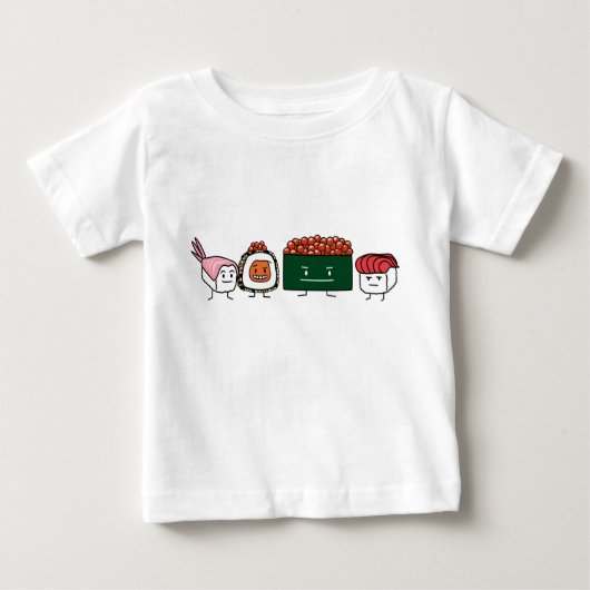 Happy Sushi Brothers Reis Japanischer Garnelenlach Baby T-shirt (Vorderseite)