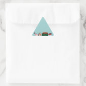 Happy Sushi Brothers Reis Japanischer Garnelenlach Dreieckiger Aufkleber (Tasche)