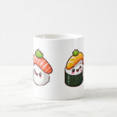Happy Sushi - Fun Kawaii Art Kaffeetasse (Mittel)