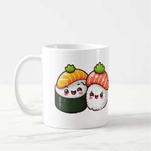 Happy Sushi - Fun Kawaii Art Kaffeetasse