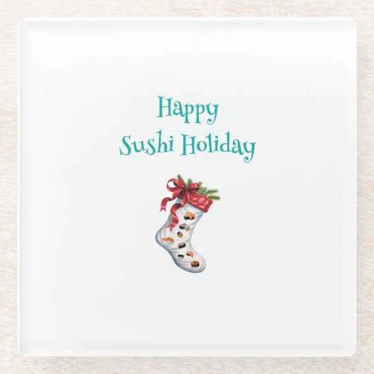 Happy Sushi Holiday Untersetzer (Vorderseite)