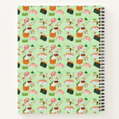 Happy Sushi Kawaii Notebook Notizblock (Rückseite)