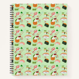 Happy Sushi Kawaii Notebook Notizblock