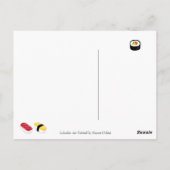 Happy Sushi Party Labradors Postkarte (Rückseite)