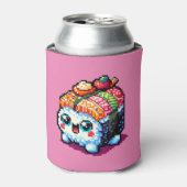 Happy Sushi Roll - Niedliche Pixel Art japanisches Dosenkühler (Kanne Vorderseite)