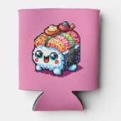 Happy Sushi Roll - Niedliche Pixel Art japanisches Dosenkühler (Vorderseite)